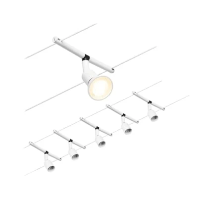 Afbeelding van Paulmann 94458 CorDuo Salt Kabelsysteem, DC, maximaal 5x 10 watt, aanvulling, wit mat, metaal, GU5,3, zonder verlichtingsmiddel