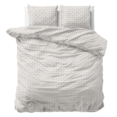 Afbeelding van Dekbedovertrek Lits Jumeaux 240x200 Sleeptime Microvezel Wit Inclusief Kussenslopen 2 Persoons