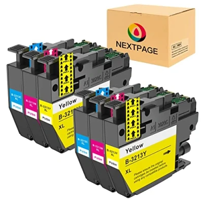 Afbeelding van NEXTPAGE LC3213XL inktcartridges compatibel met Brother LC3213 LC3211 printercartridges voor DCP J572DW J772DW J774DW MFC J497DW J491DW J890DW J895DW (2 cyaan, 2 magenta, geel)
