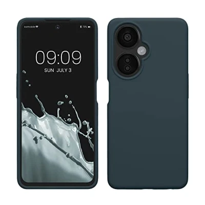 Afbeelding van kwmobile telefoonhoesje geschikt voor OnePlus Nord CE 3 Lite 5G / N30 Hoesje met siliconen coating Smartphone case in leisteen