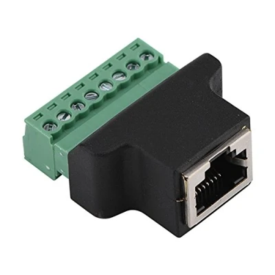 Afbeelding van VBESTLIFE RJ45 Vrouwelijk Naar 8 Pin Schroef Terminal Block Connector, DVR Ethernet Connector Kabel Extender Adapter CCTV Digitale Netwerk In Line Koppeling
