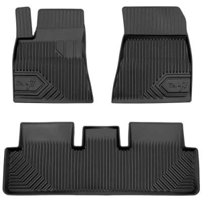 Afbeelding van M MOTOS Auto Vloermatten van rubber voor Tesla Model 3 vanaf 2017 Verbeter uw reiscomfort met Anti Slip Mat Car No.77 alle weersomstandigheden, bescherming tegen vuil