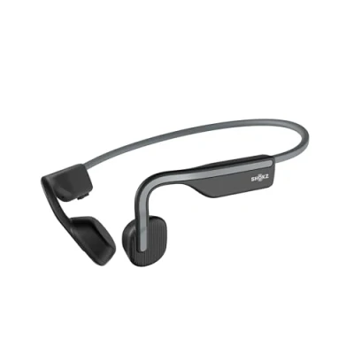 Afbeelding van SHOKZ OpenMove draadloze hoofdtelefoon, [Rotterdam Marathon Aanrader] Bluetooth headset met beengeleiding microfoon, 6 uur speeltijd &amp; IP55 waterdicht, sporthoofdtelefoon voor hardlopen (Grijs)