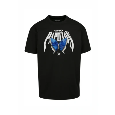 Afbeelding van Upscale by Mister Tee Origami Heavy Tshirt print, Heren, Maat: Large, Black
