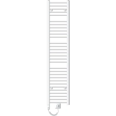Afbeelding van ECD Germany Badkamerradiator elektrisch met verwarmingselement 900W 300 x 1800 mm wit recht zijaansluiting