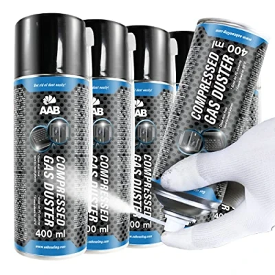 Afbeelding van AAB Compressed Gas Duster Freezing Spray 400ml Set of 5 Freeze Release, Freezer Spray, Component Freezer, Quick Freeze, Circuit Freezes Down to 50*C