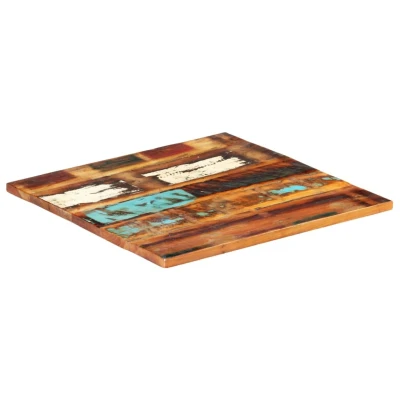 Afbeelding van Tafelblad vierkant 25 27 mm 60x60 cm massief gerecycled hout