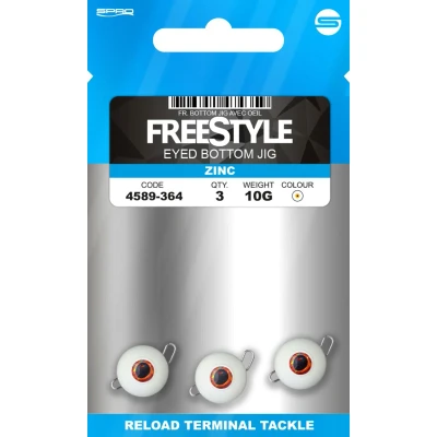 Afbeelding van Spro Freestyle Fs Eyed Bottom Jig Glow White 3gr Loodkoppen