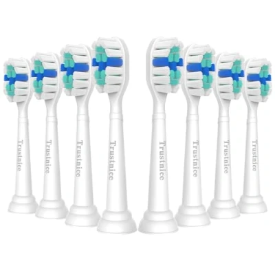 Afbeelding van Trustnice Vervangende opzetborstels voor tandenborstels, compatibel met ProtectiveClean DiamondClean, opzetborstel Sonicare Snap on borstelmodle, 8 stuks (wit)