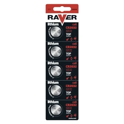 Afbeelding van Raver Lithium Knoopcell Batterijen CR2032 3V Per stuk