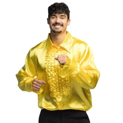 Afbeelding van Boland Party shirt geel (XL) Volwassenen Danser/danseres 80&#039;s &amp; 90&#039;s Disco