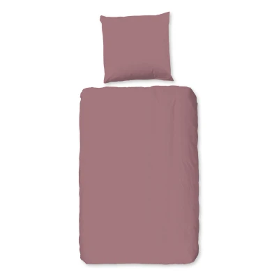 Afbeelding van Dekbedovertrek 135x200 cm Roze 1 Persoons 100% Katoen Luxe en Zacht
