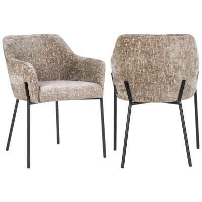 Afbeelding van Richmond Interiors Eetkamerstoel Fay Shitake Island