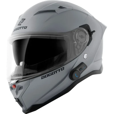 Afbeelding van Bogotto H153 BT Bluetooth Helm, grijs, afmeting L voor man