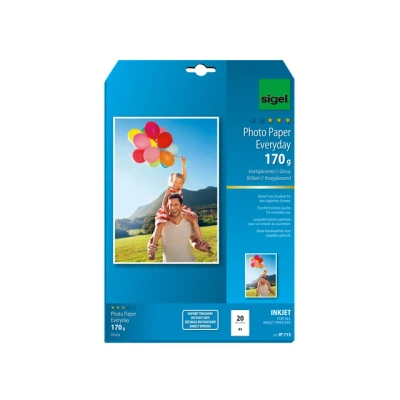 Afbeelding van Inkjetfotopapier Everyday plus A4 wit 170gr 20 vel