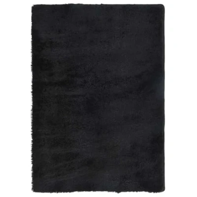 Afbeelding van vidaXL Vloerkleed hoogpolig 160x230 cm polyester zwart