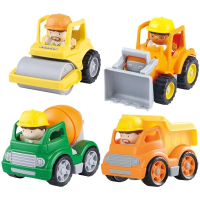 Afbeelding van Play Mini Constructie Voertuigen met Figuren Speelset, 8dlg.