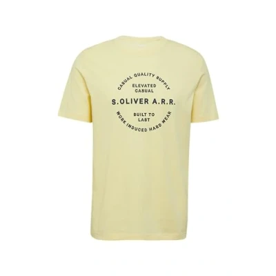 Afbeelding van s.Oliver MIT Front Tshirt print, Heren, Maat: XXL, Vanille