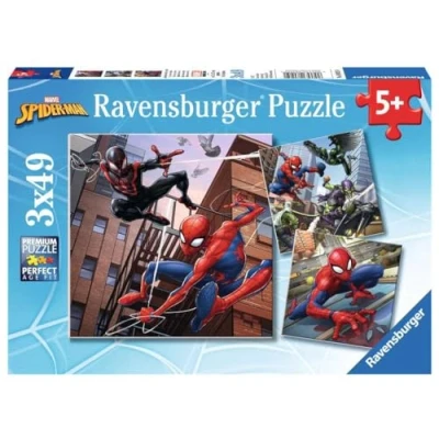 Afbeelding van Ravensburger puzzel Spider Man in actie 3 x 49 stukjes