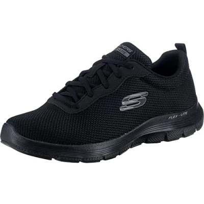 Afbeelding van Skechers Flex Advantage 4.0 Providence Sneaker voor heren, Zwarte Mesh Pu Trim, 42.5 EU