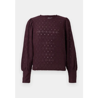 Afbeelding van Object Blouse Objlaila L/s Re Top Noos 23046626 Mauve Wine Dames Maat XS