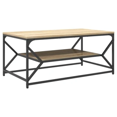 Afbeelding van vidaXL Sonoma Eiken Gemelamineerd Houten Blad met Metalen Frame