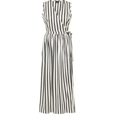 Afbeelding van Wikkeljurk DREIMASTER XL / Zwart Off White 100% Polyester