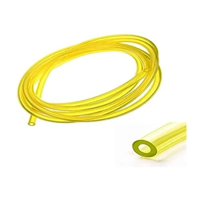 Afbeelding van cyclingcolors Benzineslang, 2,5 mm x 5 1 m, geel, transparant, siliconen, grasmaaier, bosmaaier, heggenschaar, kettingzaag