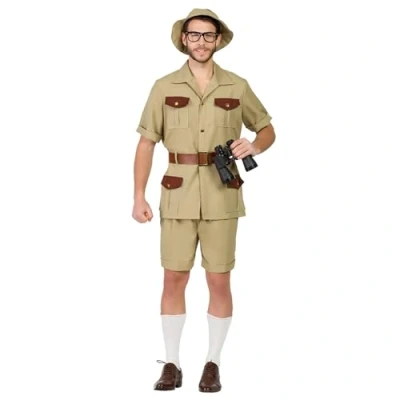 Afbeelding van Boland Safari Ranger kostuum voor volwassenen 4 delig, verkleedkleding themafeesten of carnaval, dierenverzorger