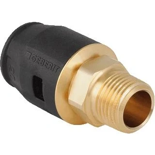 Afbeelding van Geberit PushFit steekfitting recht 25 x 1 push buitendraad