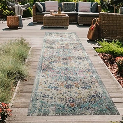 Afbeelding van Teppich Traum tapijt oosters buiten woonkamer ornamenten kleurrijke grootte 80 x 300 cm