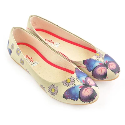 Afbeelding van GOBY Butterfly Bloom Ballerina&#039;s Handmade en Vegan Zacht Vrouwelijk Maat 41