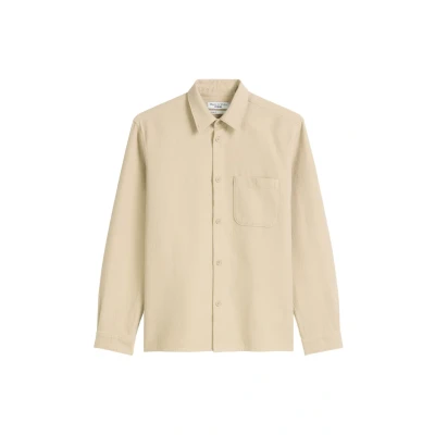 Afbeelding van Marc O&#039;Polo Denim Regular MIT Feiner Struktur Overhemd, Heren, Maat: Small, Pure cashmere