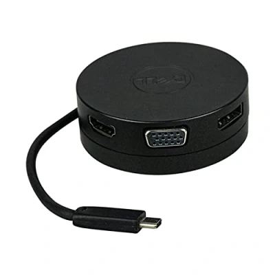 Afbeelding van Dell 6 in 1 USB C Multiport adapter DA300 Zwart