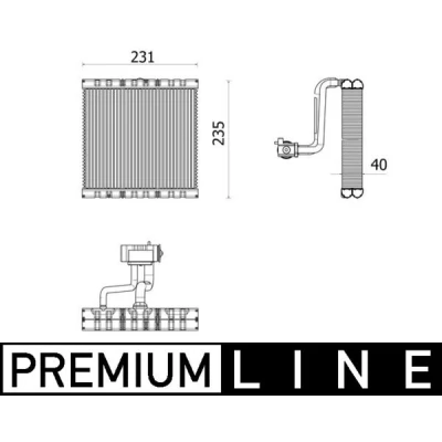 Afbeelding van Mahle Original Airco verdamper AE 166 000P
