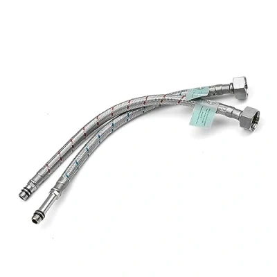 Afbeelding van Xcel Home 2 x M10 x1/2 flexibele kraanconnectoren 10 lengtes paar BSP keuken/wastafel monobloc mixer Flexi pijpstaarten gevlochten roestvrij staal (300 mm)