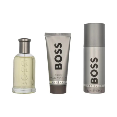 Afbeelding van Hugo Boss Bottled Giftset 100 ml eau de toilette spray + showergel 150 deospray cadeauset voor heren