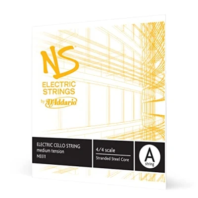 Afbeelding van D&#039;Addario NS511 Elektrische Cello enkele snaar &#039;A&#039; meervoudig gedraaide stalen kern medium