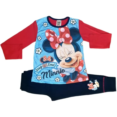 Afbeelding van Disney Minnie Mouse Pyjama Maat 134/140 Rood met blauw