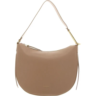 Afbeelding van Coccinelle Leren Schoudertas Priscilla Handbag Grained Leather Toasted Beige