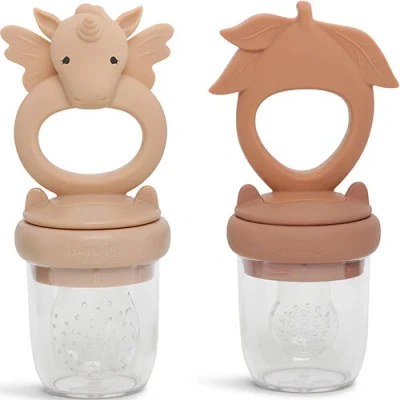 Afbeelding van Konges sløjd fruitspeen eenhoorn rose sand brown clay 2st