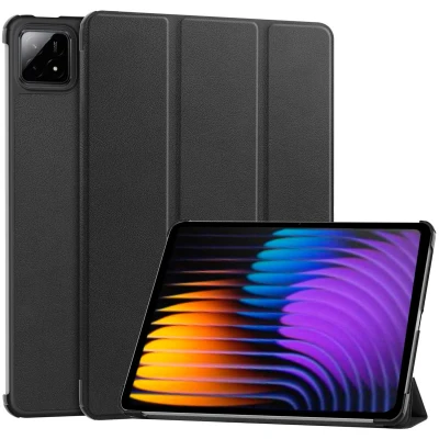 Afbeelding van Xiaomi Pad 7 Hoes: imoshion Trifold Bookcase Zwart Kunstleder Tablet Hoezen