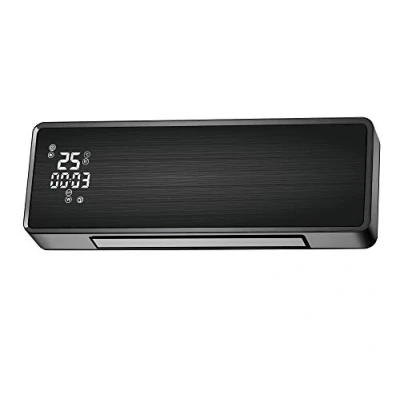 Afbeelding van Purline Hoti M100 Keramische splijtwandradiator 2000 W met zwart glazen front wifi besturing en timer