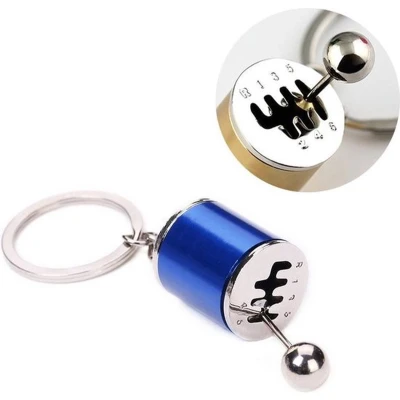 Afbeelding van Sleutelhanger Versnellingsbak I Handgeschakelde Auto schakel Blauw