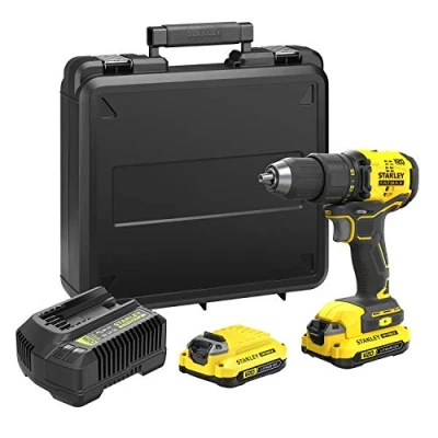 Afbeelding van Stanley, Boormachine + slagboor, V20 / 18 Li 2 BRUSHLESS met batterijen (Oplaadbare batterij)