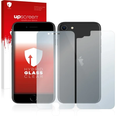 Afbeelding van upscreen Scratch Shield gepantserde glasfolie (1 Stuk, Apple iPhone SE (2e generatie)), Smartphone beschermfolie, Transparant