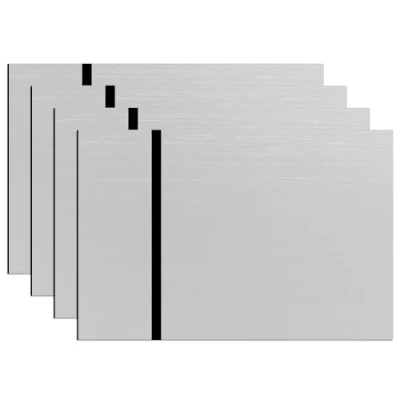 Afbeelding van ATOMSTACK Dubbelkleurige kunststof plaat, 4 stuks 20 x 30 cm lasergravure metaalkleur ABS acrylplaten voor individuele persoonlijke borden, badges, doe het zelf