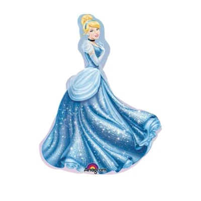 Afbeelding van Amscan Disney Kleine folieballon Assepoester 33Cm Leeg.
