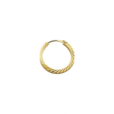 Afbeelding van goud (geelgoud) oorring vierkante buis 1,6 mm gediamanteerd per stuk 4026015