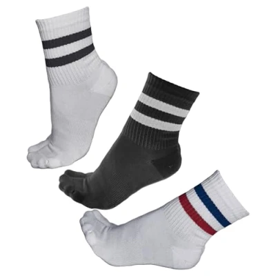 Afbeelding van VITSOCKS Dames Sportsokken BAMBOE Super Zacht Ademend (3 PAAR) Urban Skater Retro Stijl, 2x wit, 1x zwart, 39 42